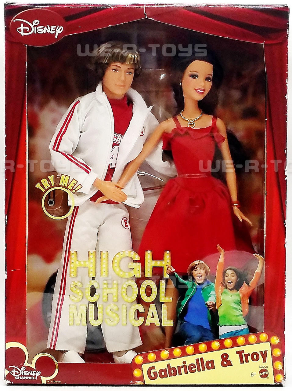 Disney Channel High School Musical Gabriella & Troy Dolls 2007 Mattel #L3006