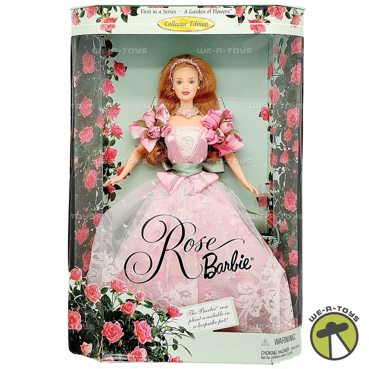 Rose Barbie Strawberry Blonde Doll A Garden of Flowers 1998 Mattel