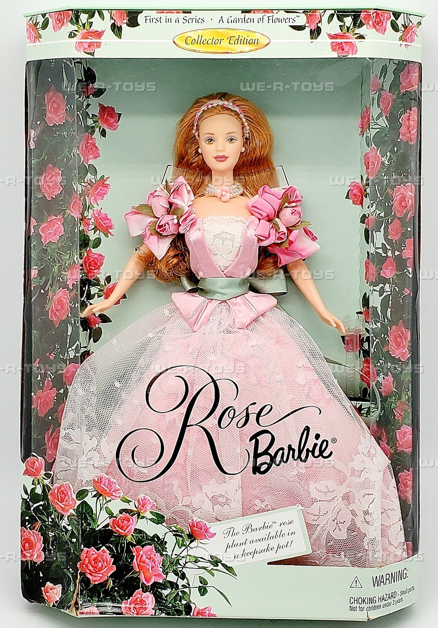 Rose Barbie Strawberry Blonde Doll A Garden of Flowers 1998 Mattel