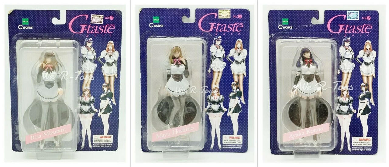 G-taste Hiroki Yagami Vol. 2 Lot of 3 Action FIgures Cworks Risa Ayaka Mayu  NRFP