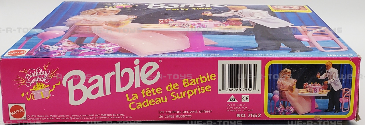 Barbie Birthday Surprise Party Time Gift Set 1990 Mattel #7552 NRFB