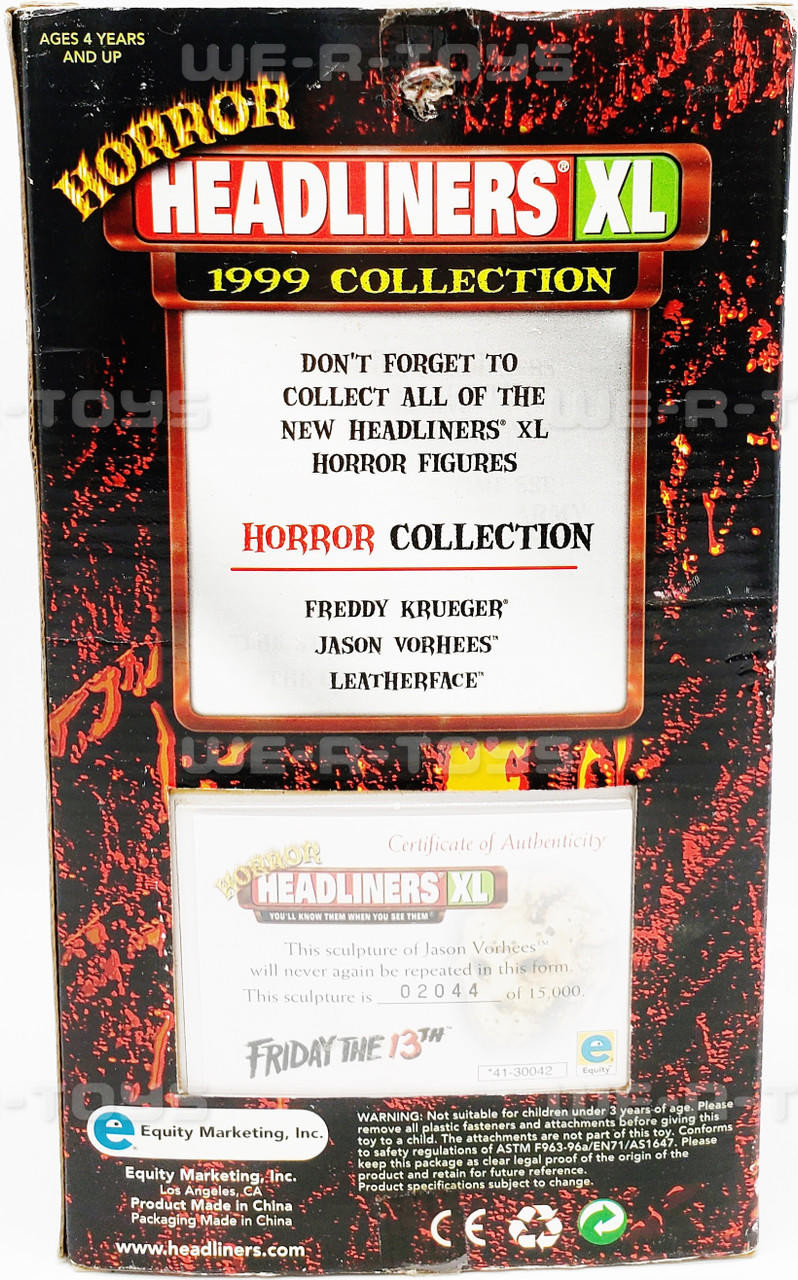 Friday the 13th Horror Headliners XL Jason Figure Equity 1999
