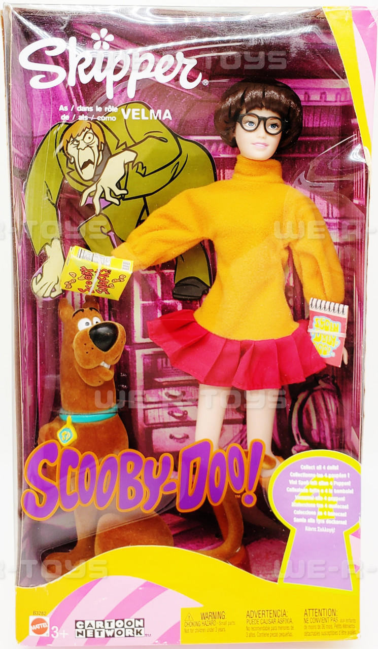 Barbie Scooby-Doo Skipper as Velma Doll Plus Scooby 2002 Mattel 