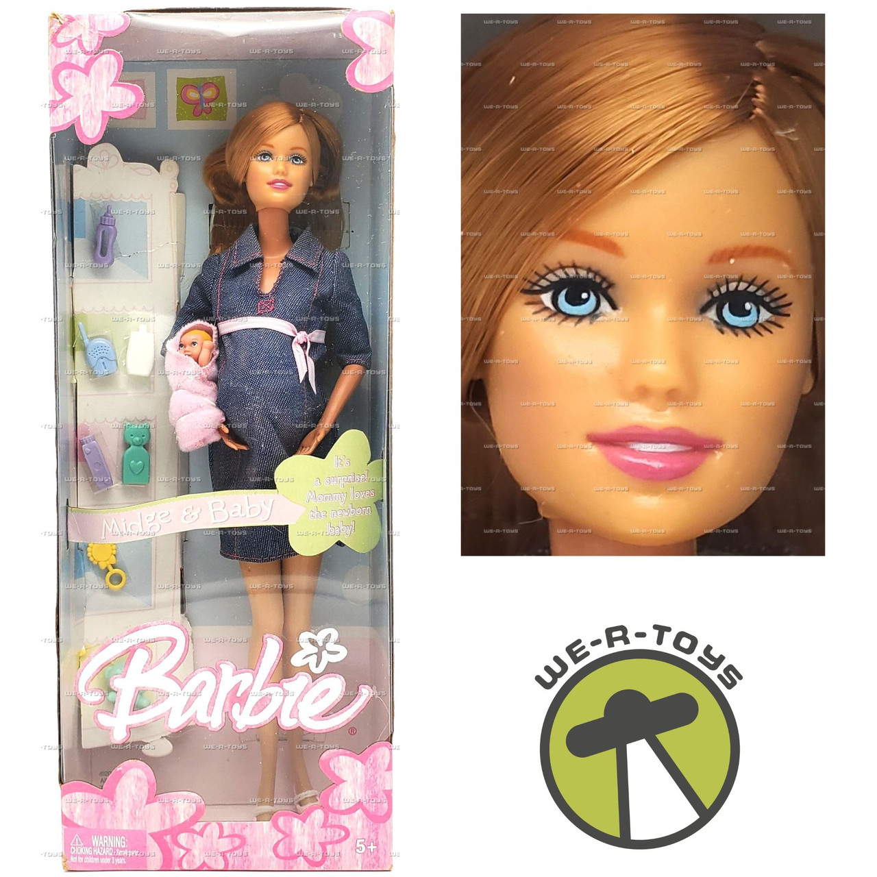Barbie Pregnant Midge Baby Dolls Mattel 2004 #H0256 We-R-Toys