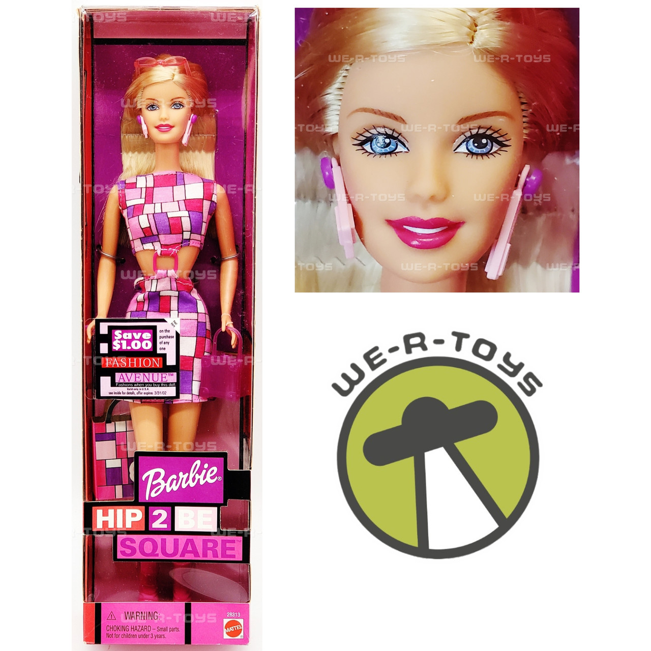 Barbie Square Hip 2 Be Square Barbie Doll 2000 Mattel No. 28313 NRFB