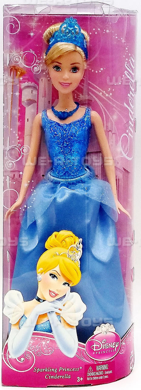 Disney's Sparkling Princess Cinderella Doll 2012 Mattel #X9334 NEW