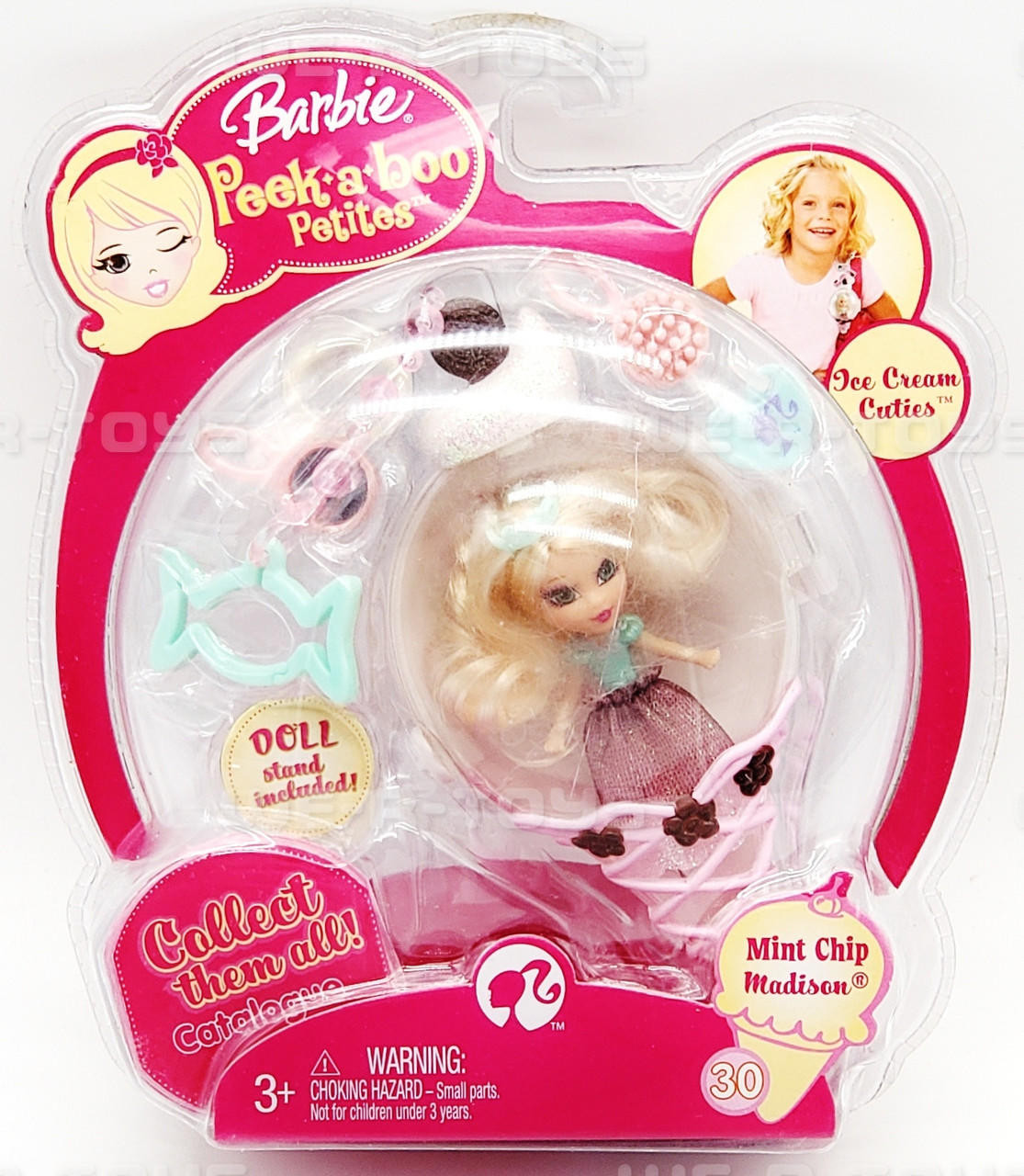 Barbie Peek-a-boo Petites Ice Cream Cuties Mint Chip Madison Doll #30 NRFP