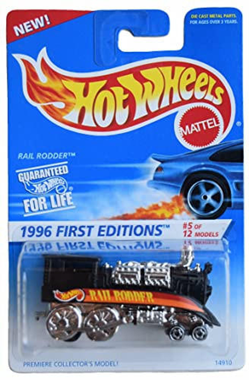 Hot Wheels Rail Rodder, [Black/chromes] 1996 First Editions 5/12