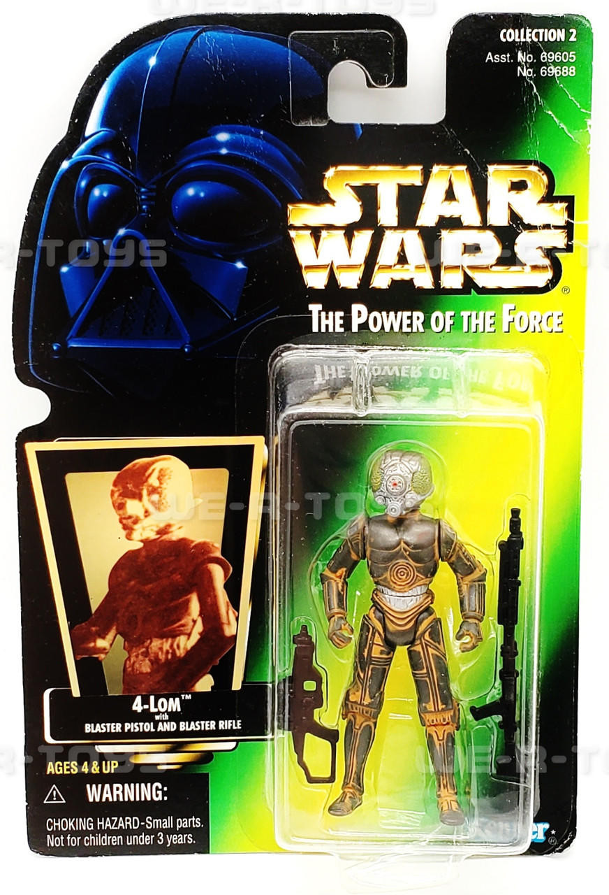 Star Wars Power of the Force 4-L0M Figure Green Card Holo Kenner