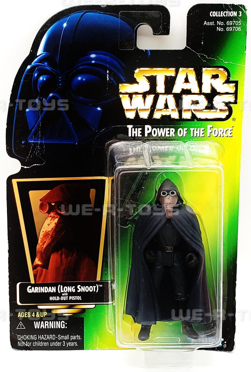 Star Wars Power of the Force Garindan (Long Snoot) Figure Green Card Holo  NRFP