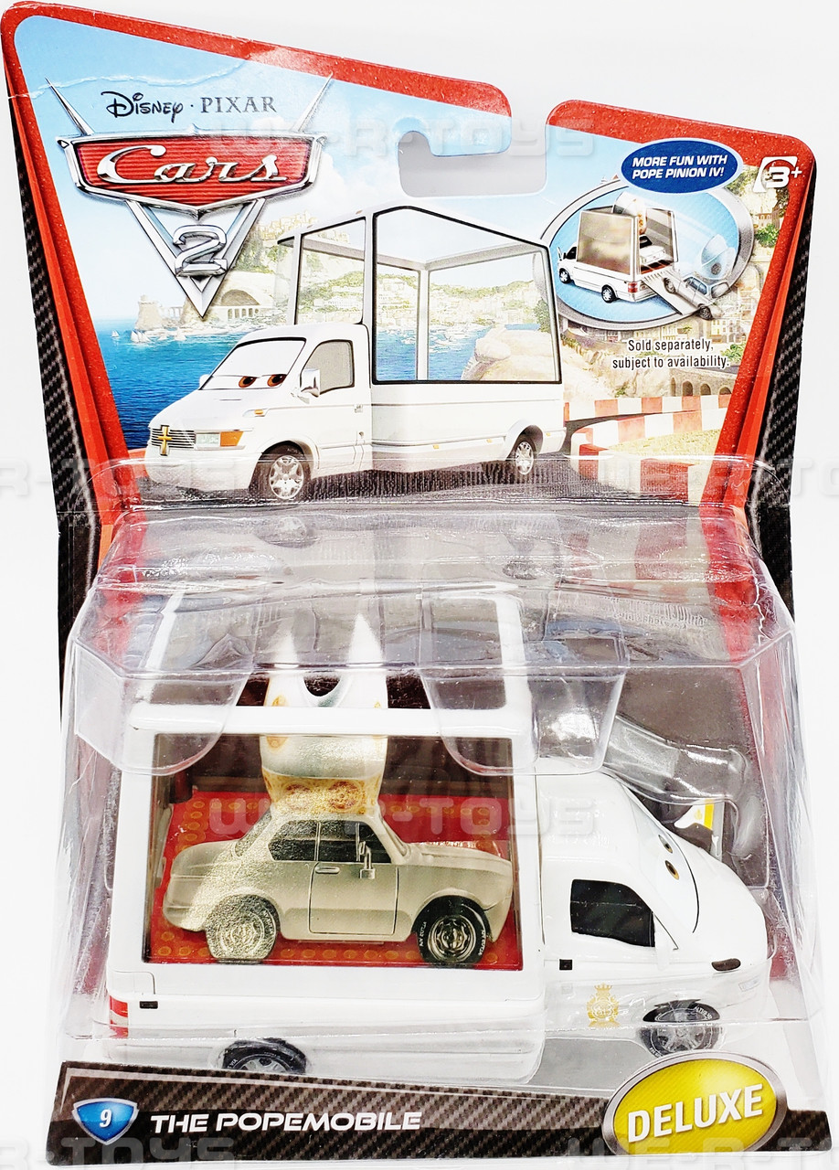 Disney Pixar Cars 2 The Popemobile Deluxe Vehicle 2010 #V2852 NEW