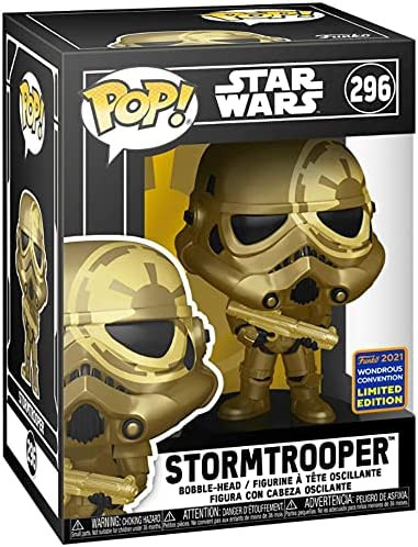 Funko POP Star Wars #296 Gold Stormtrooper Bobble Head Vinyl
