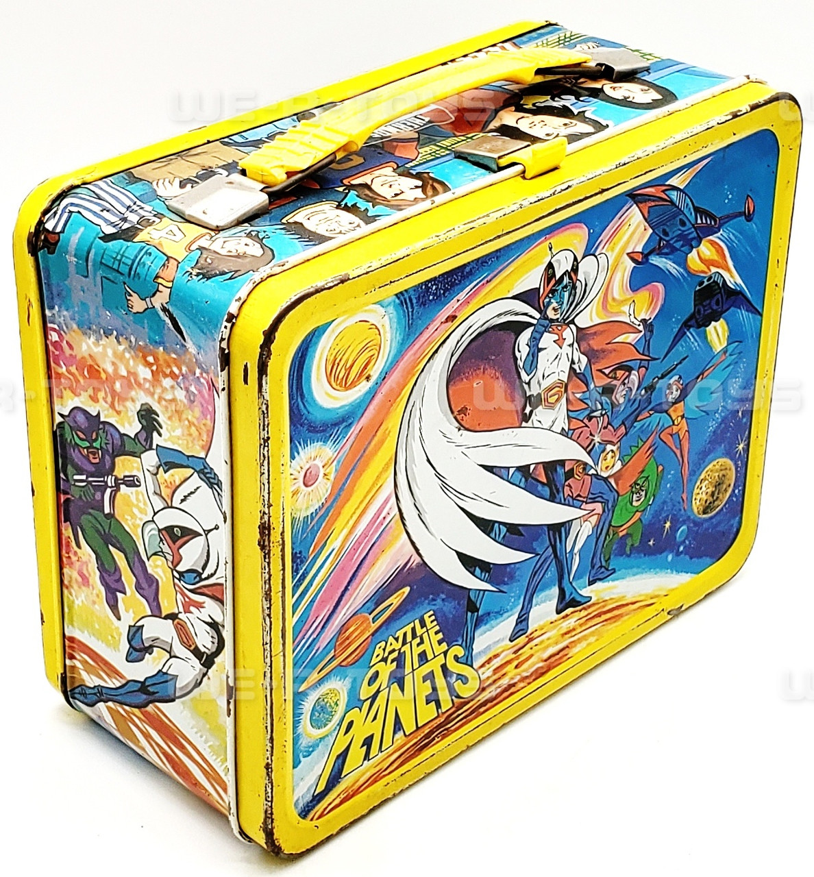 BATTLE OF THE PLANETS 缶ケース☆ G-Force Battle of the Planets Metal Lunch Box Thermos Brand 1979