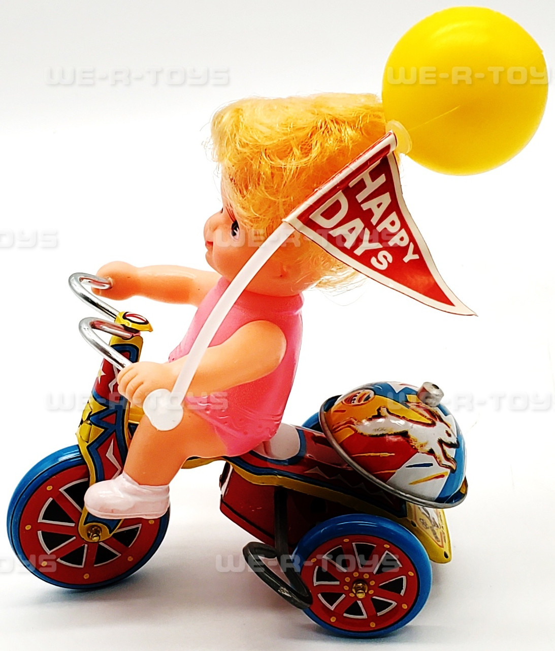 Mechanical Girls Tricycle Tin Windup Toy Vintage Suzuki Made in