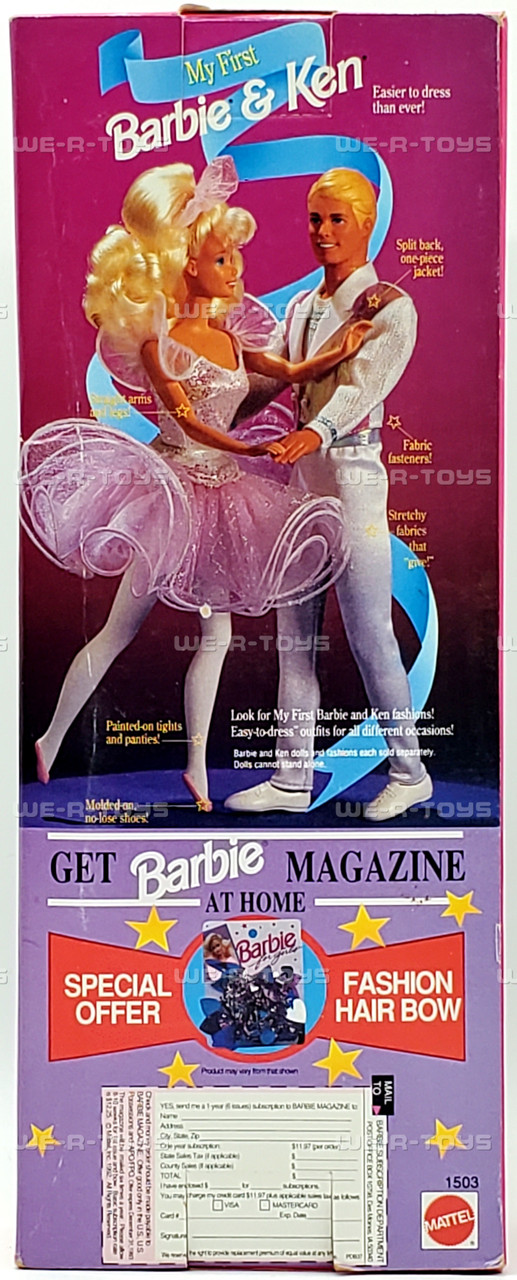 My First Ken Easy to Dress Ballet Partner of Barbie Doll 1992