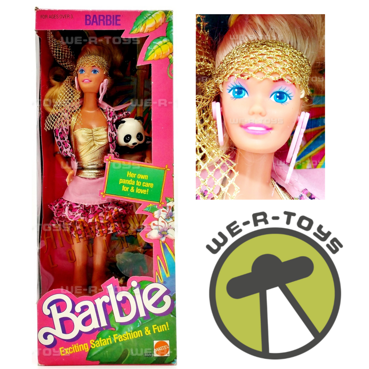 Animal Lovin' Barbie Doll with Panda 1988 Mattel 1350