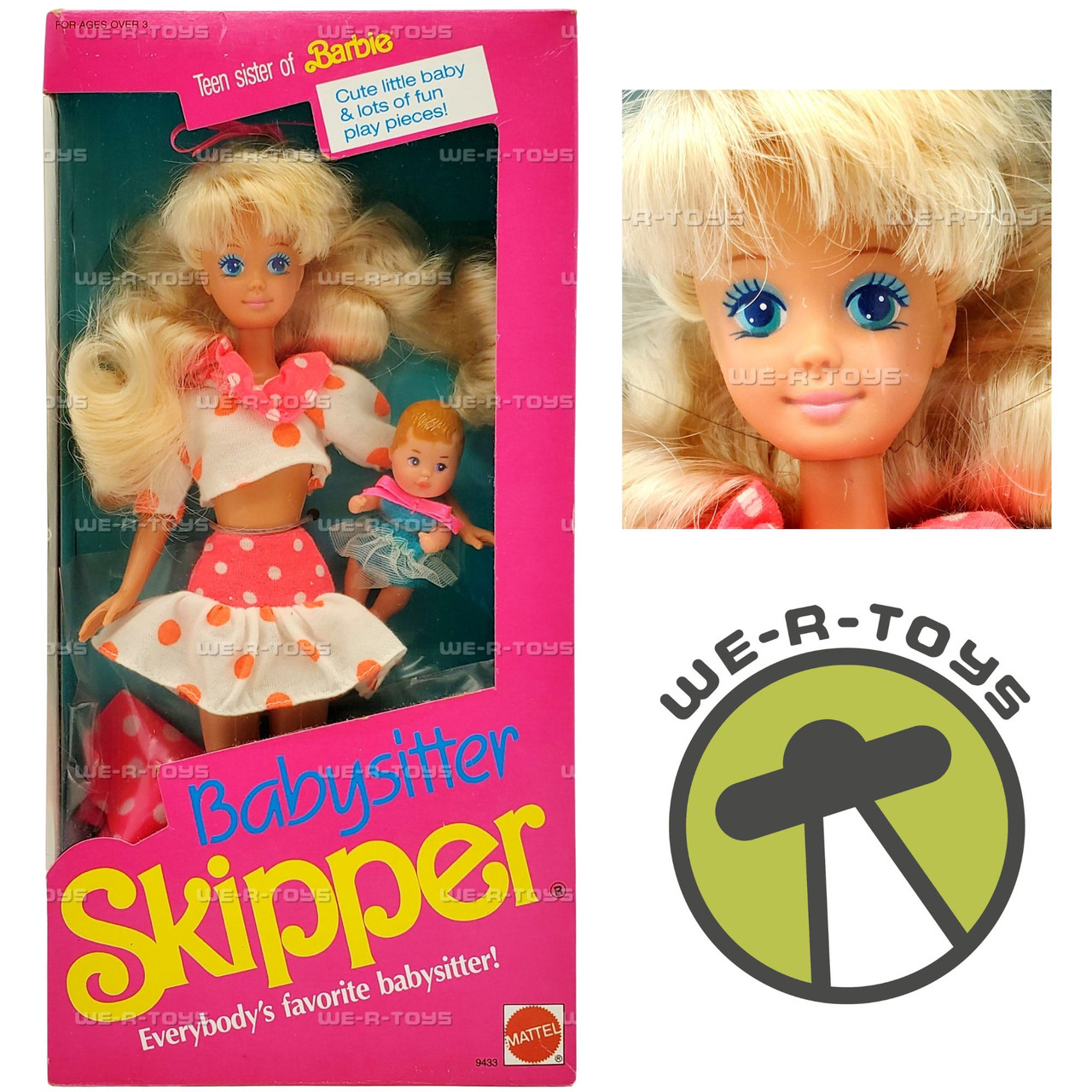 Babysitter Skipper Teen Sister of Barbie Doll 1990 Mattel 9433