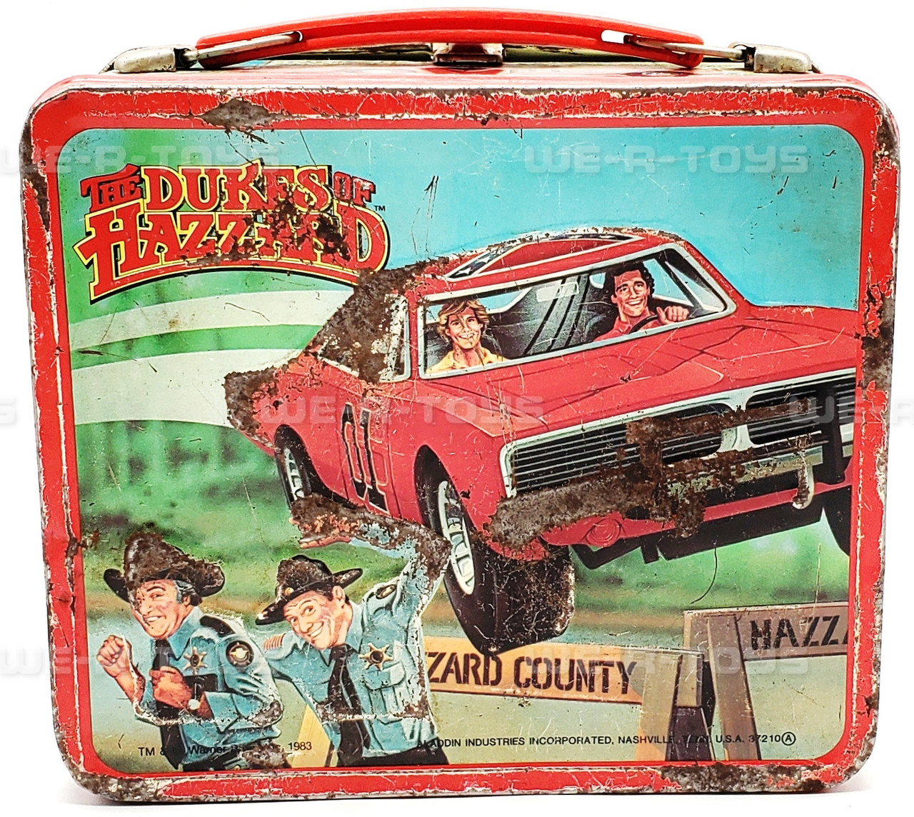 The Dukes of Hazzard Metal Lunch Box Aladdin Industries 1983 USED