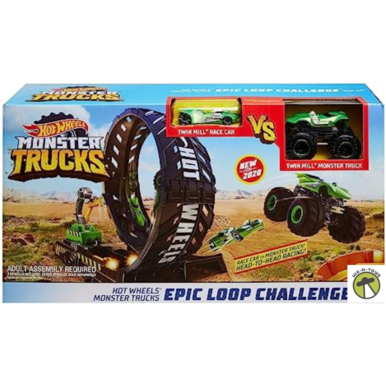 Hot Wheels Monster Trucks Epic Loop Challenge Play Set Includes