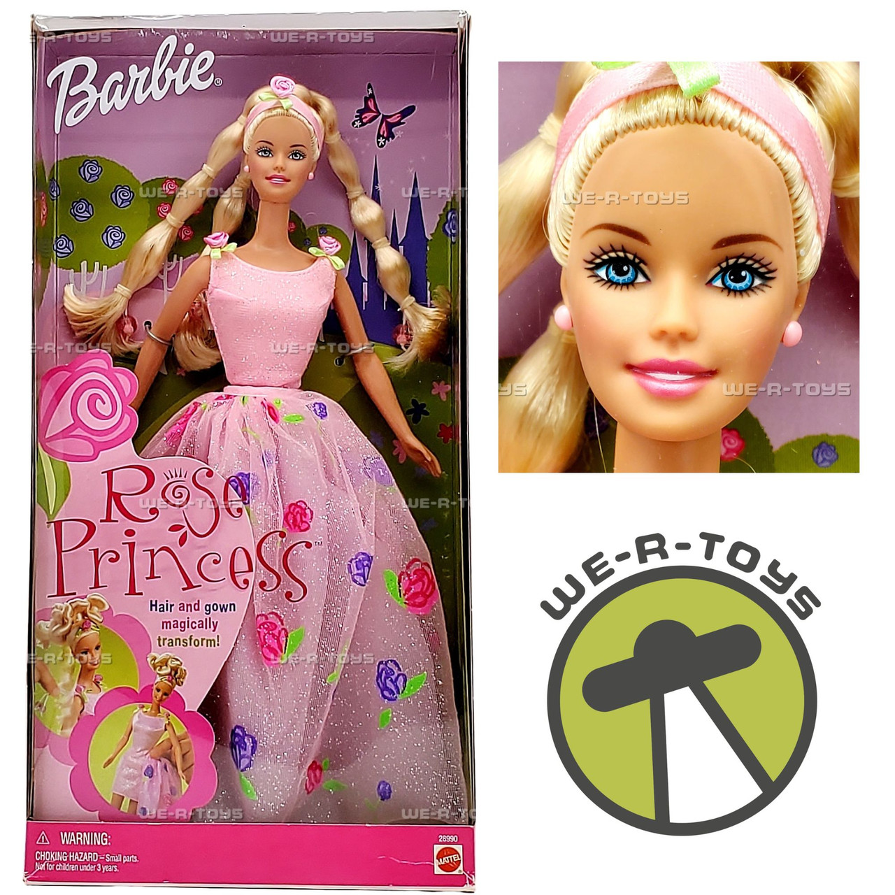 Rose Princess Barbie Doll 28990 Mattel 2000 We R Toys