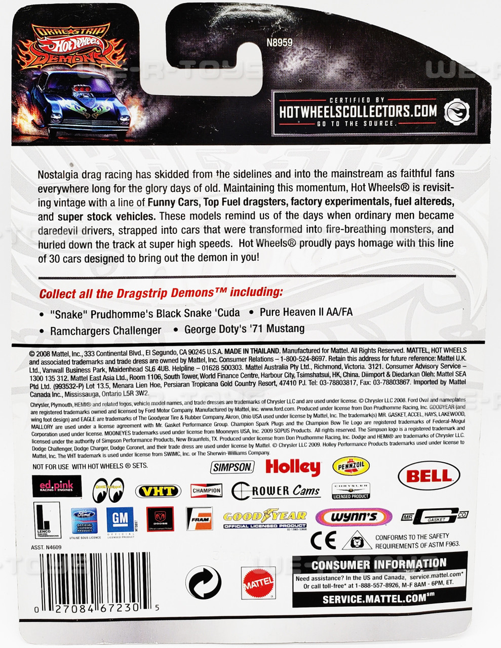 Hot Wheels Drag Strip Demons Pure Heaven II AA/FA Vehicle