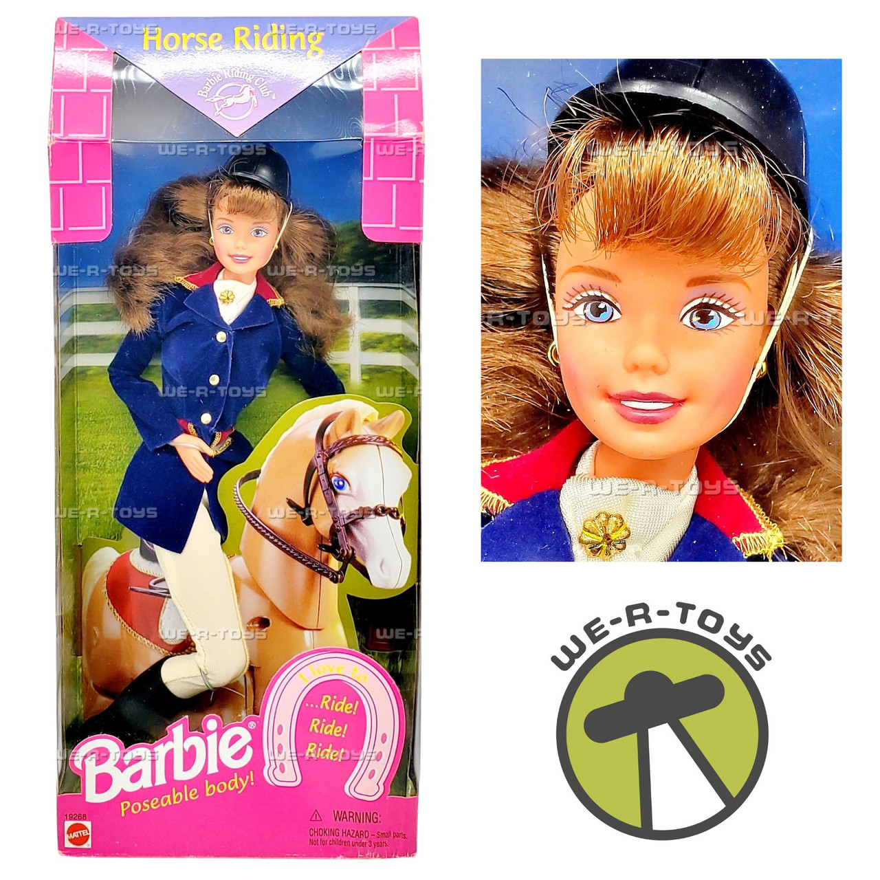 Horse Riding Barbie Riding Club Poseable Barbie Doll 1997 Mattel