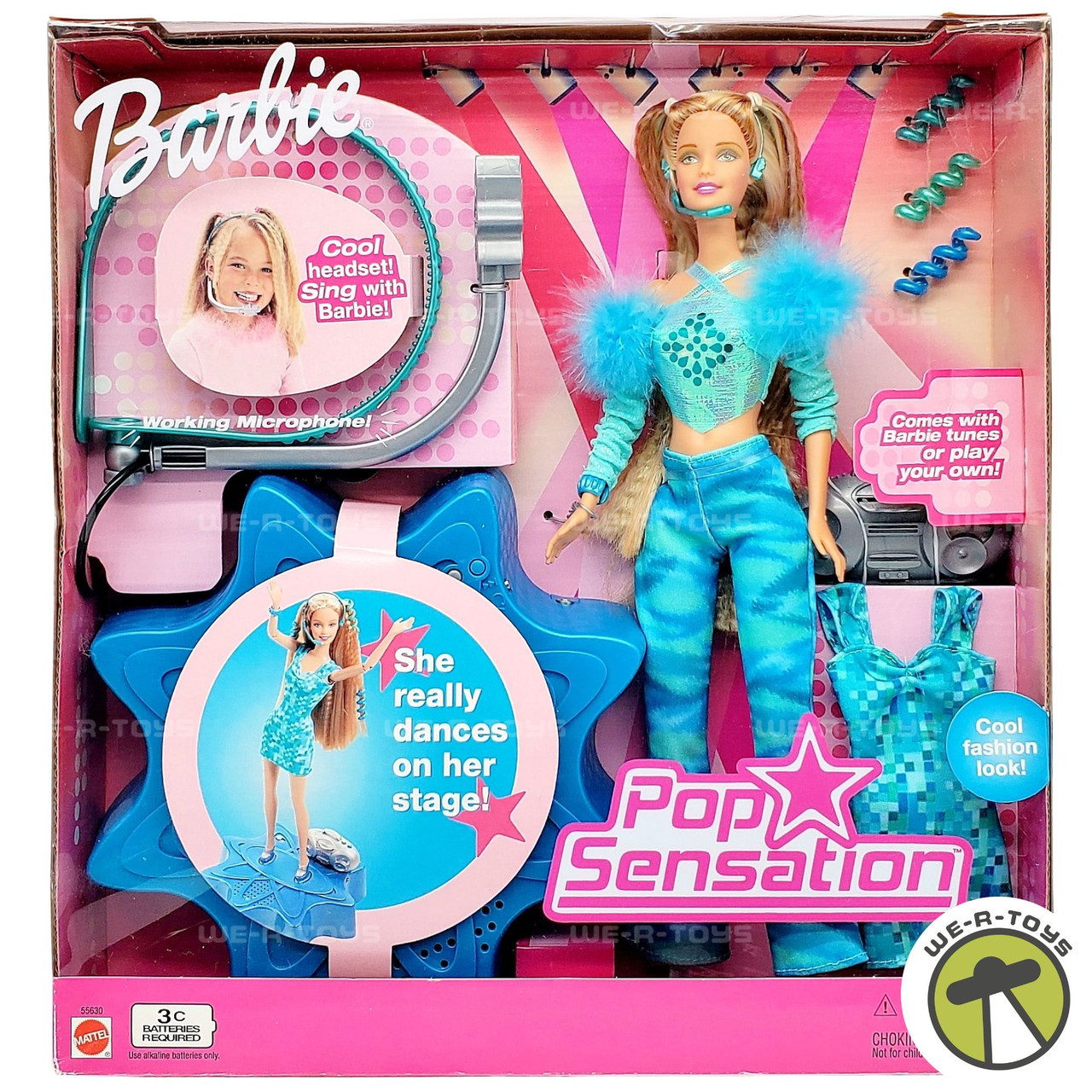 Pop Sensation Barbie Doll with Headset 2002 Mattel 55630