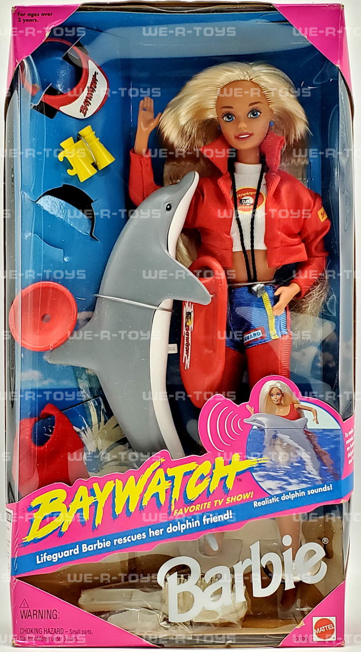 Baywatch Barbie Doll with Dolphin Friend 1994 Mattel 13199