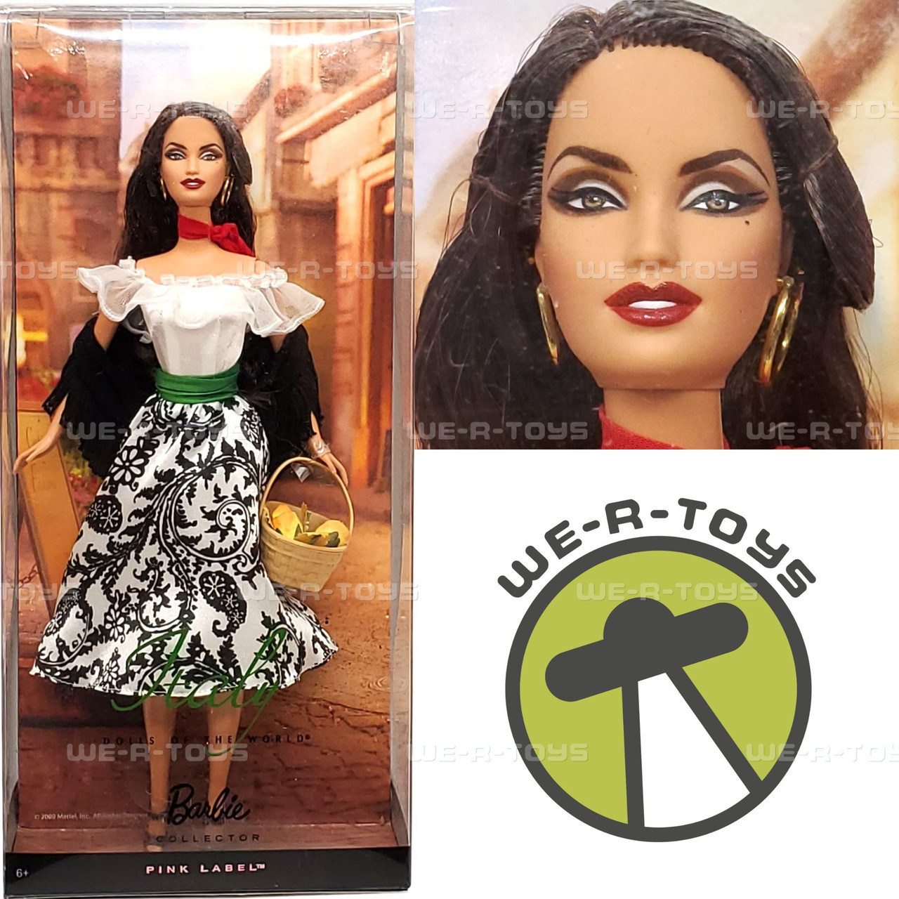 Italy Barbie Dolls of the World Europe Pink Label 2009