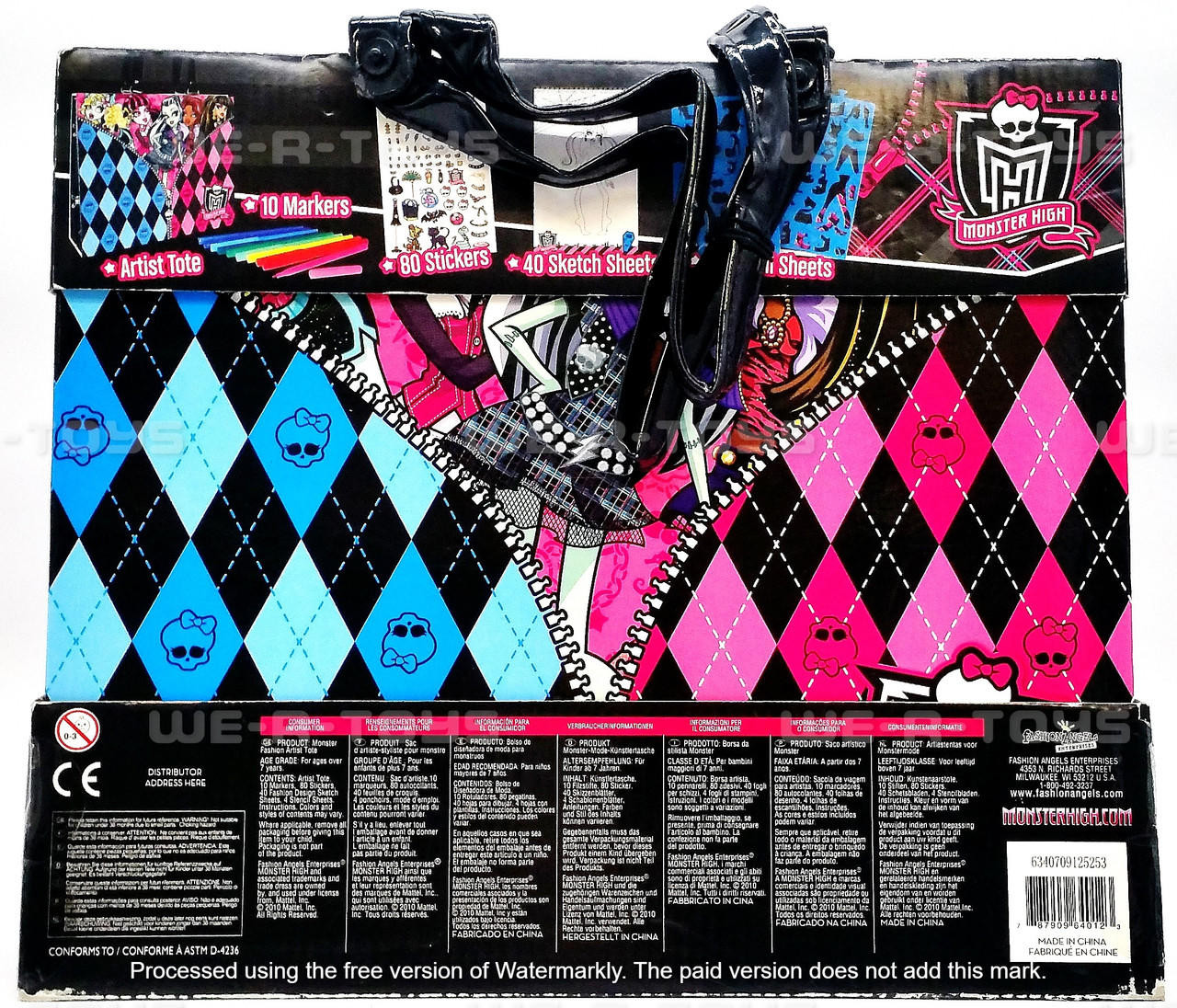 Monster High Artist Tote Compact Portfolio Set - We-R-Toys