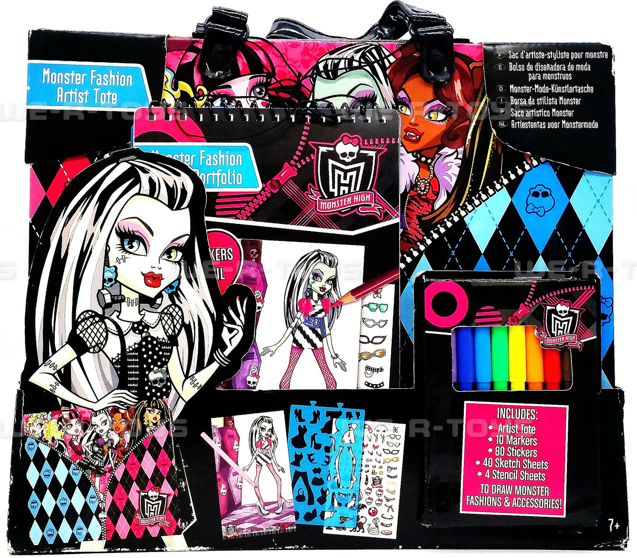 Monster High ポートフォリオフォルダーセット Monster High Artist Tote Compact Portfolio Set - We-R-Toys