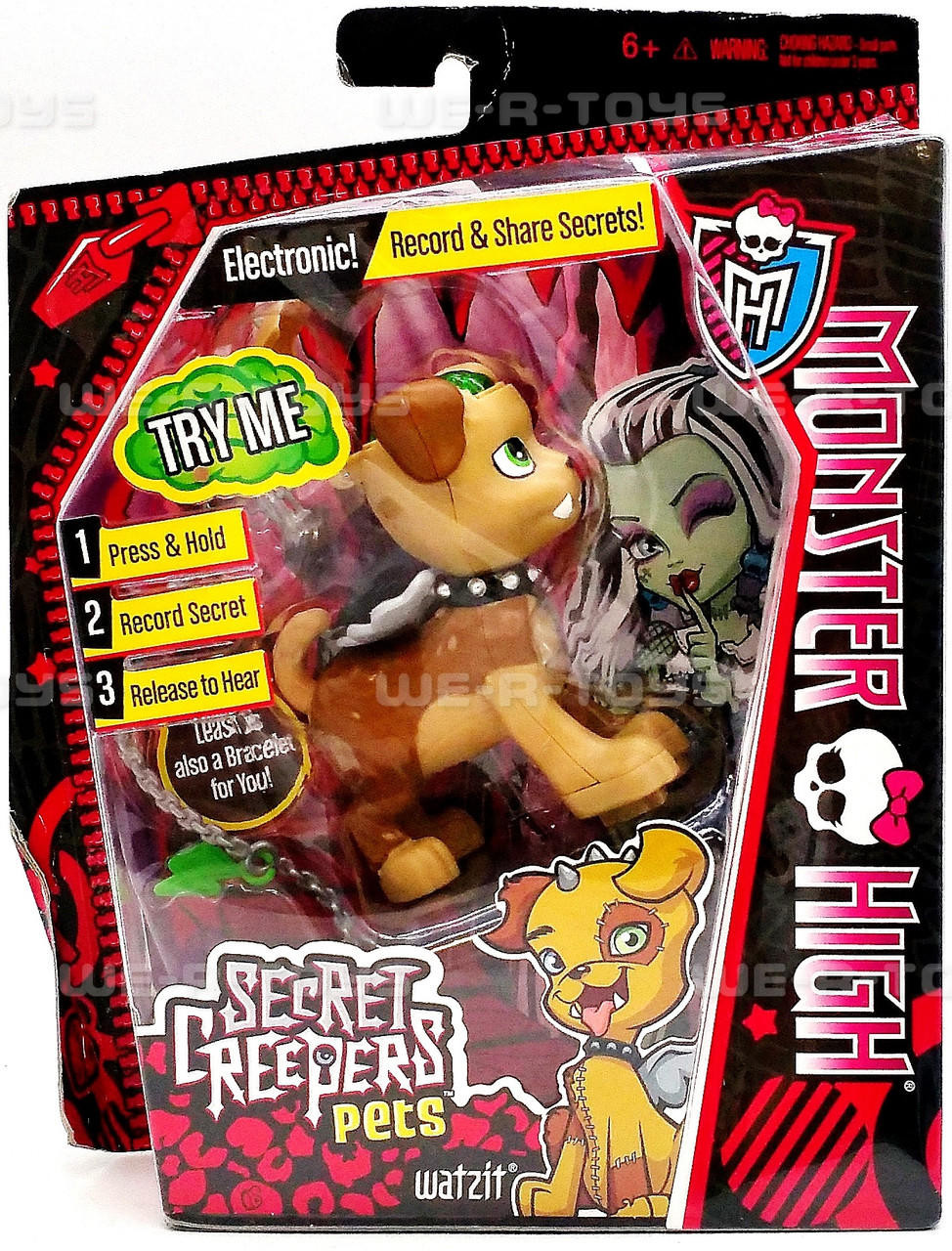 Monster High Secret Creepers Pets Watzit Figure 2013 Mattel #BDF02