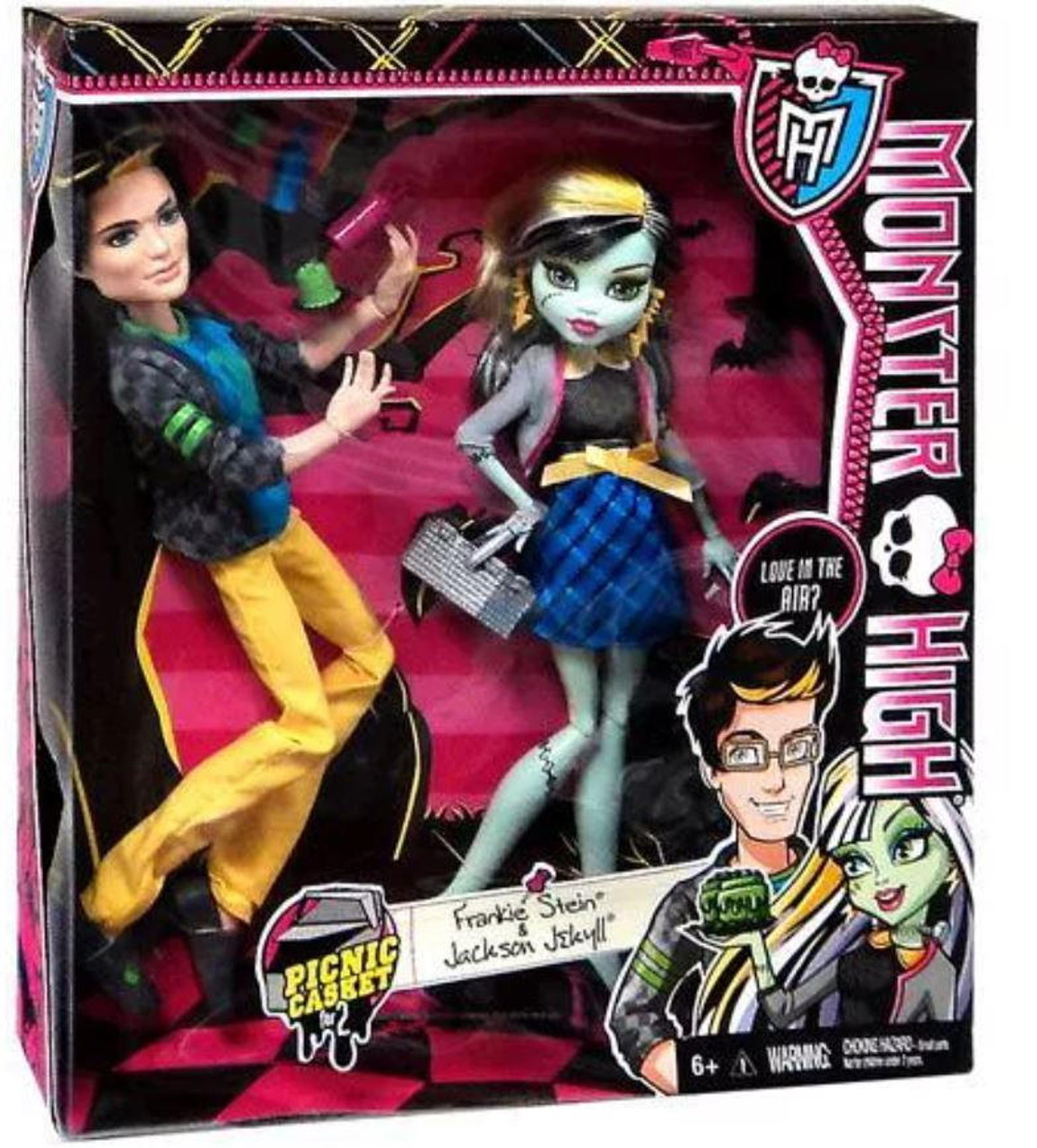 Monster High Picnic Casket for 2 Jackson Jekyll and Frankie Stein Doll Set  BHM97