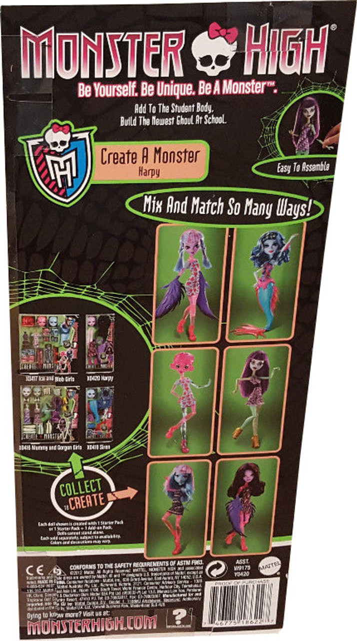 Monster High Create-A-Monster Add-On Pack Harpy Accessory Parts 2012 Mattel