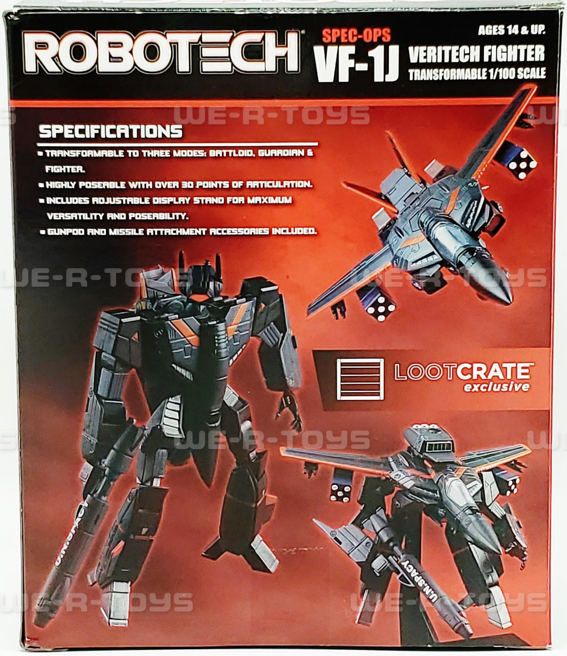 Veritech Model Kit Robotech Spec Ops VF-1J Veritech Fighter Transformable 1/100 Scale ...