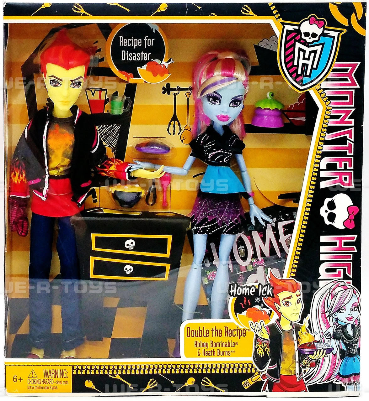 Monster High Home Ick Abbey Bominable & Heath Burns Dolls 2012