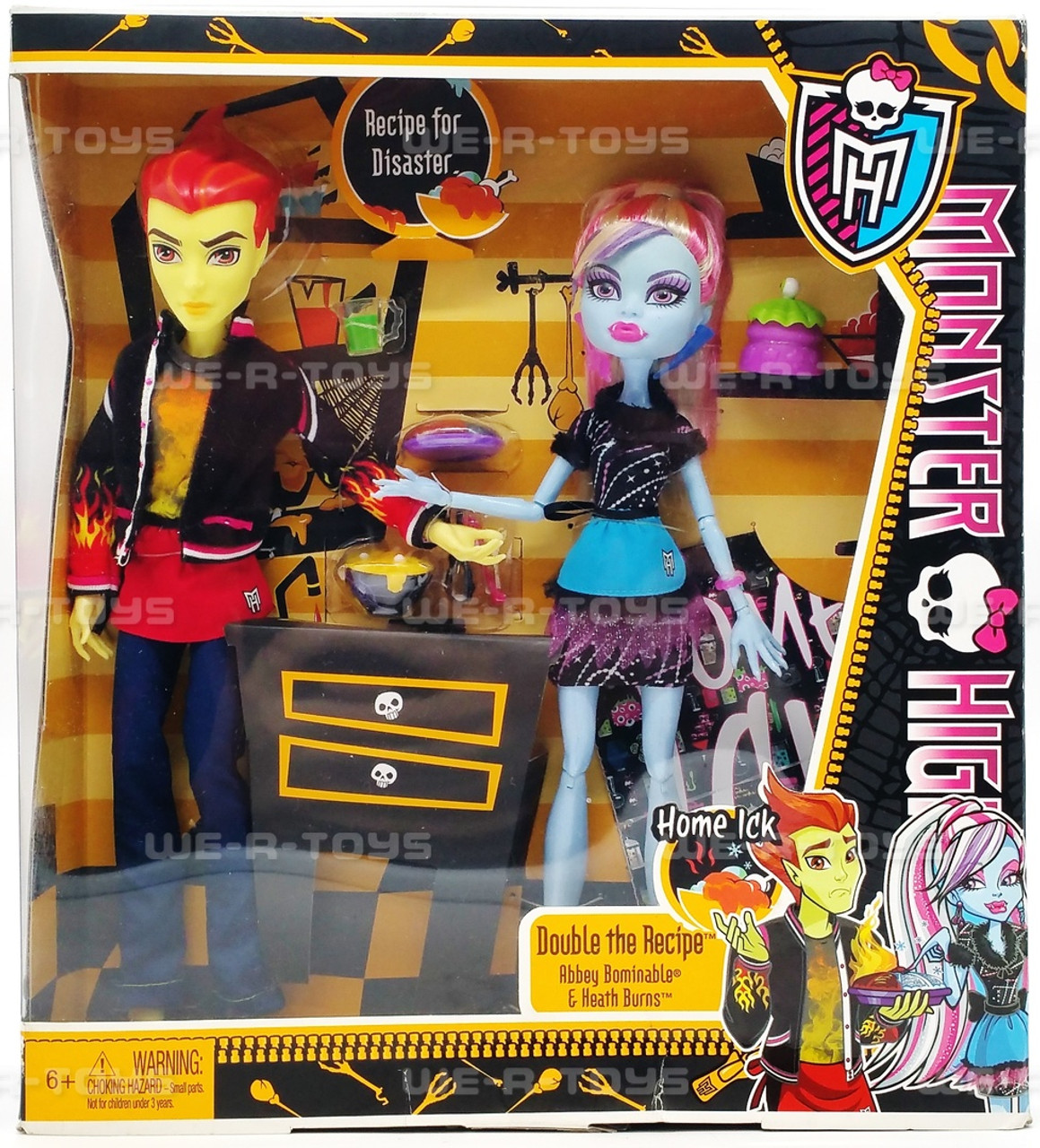 Monster High Home Ick Abbey Bominable & Heath Burns Dolls 2012