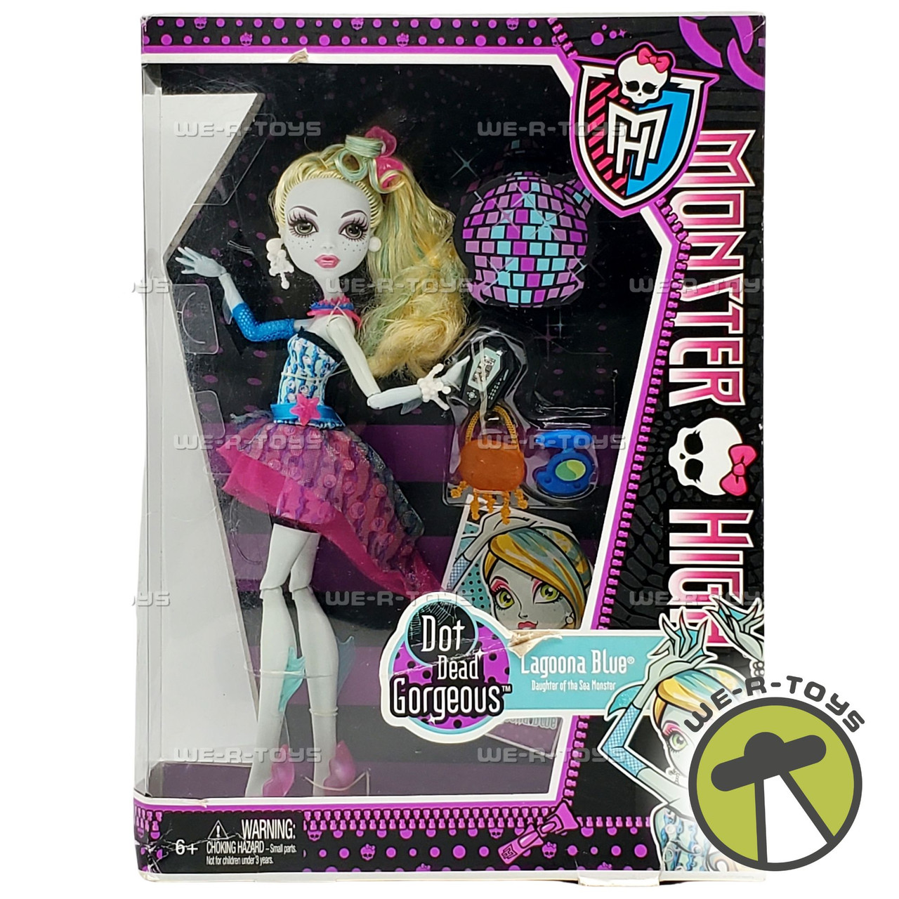 Monster High Dot Dead Gorgeous Lagoona Blue Doll 2011 Mattel #X4530 (BOX  HAS WEAR)