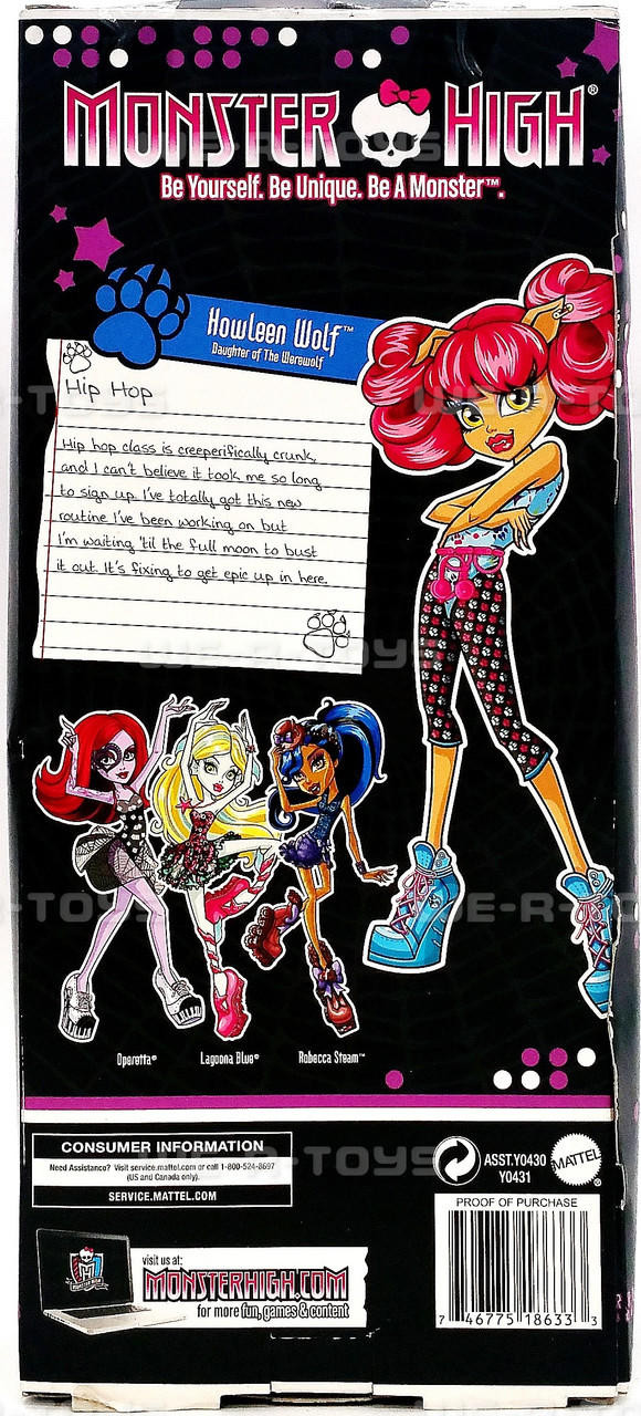 Monster High G1 Howleen Wolf Dance Class Doll 2012 NRFB New Package Retired
