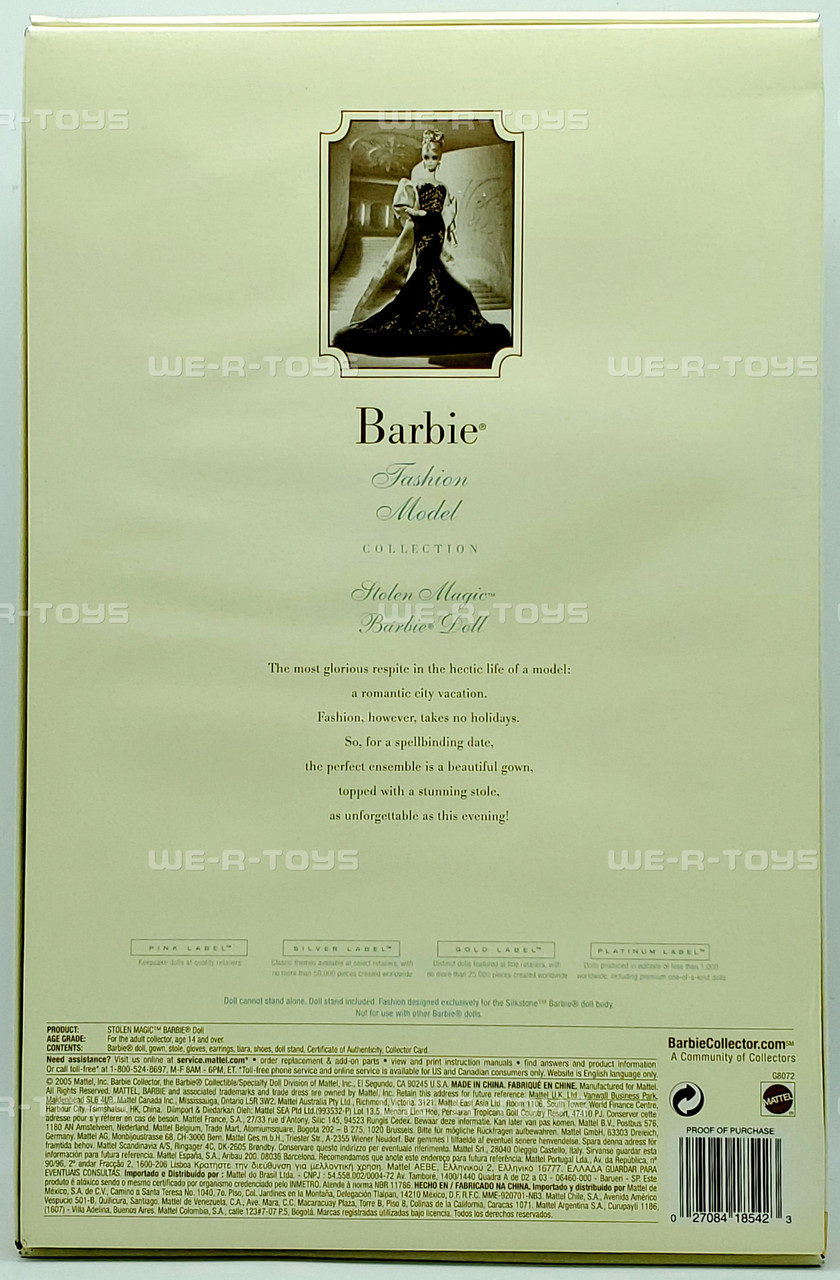 Stolen Magic Gold Label Fashion Model Barbie Silkstone Doll