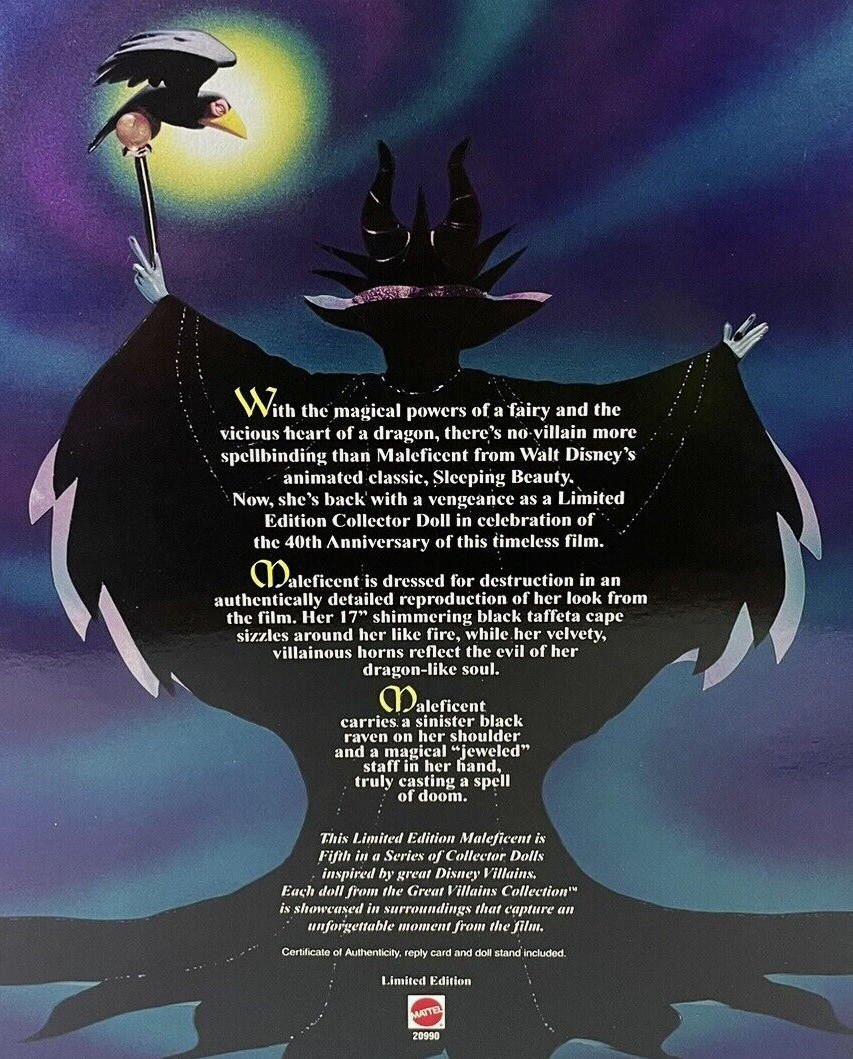 Disney's Sleeping Beauty 40th Anniversary Maleficent Great