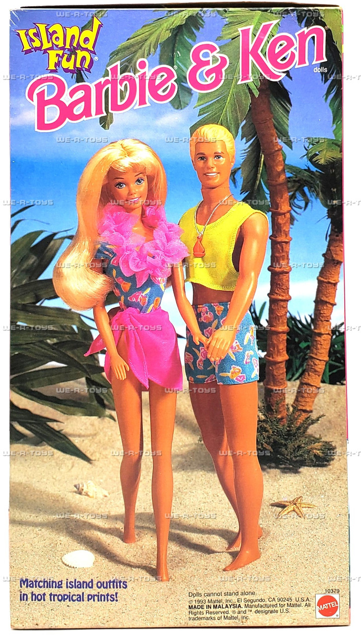Barbie & Ken Island Fun Special Edition Dolls 1993 Mattel #10379