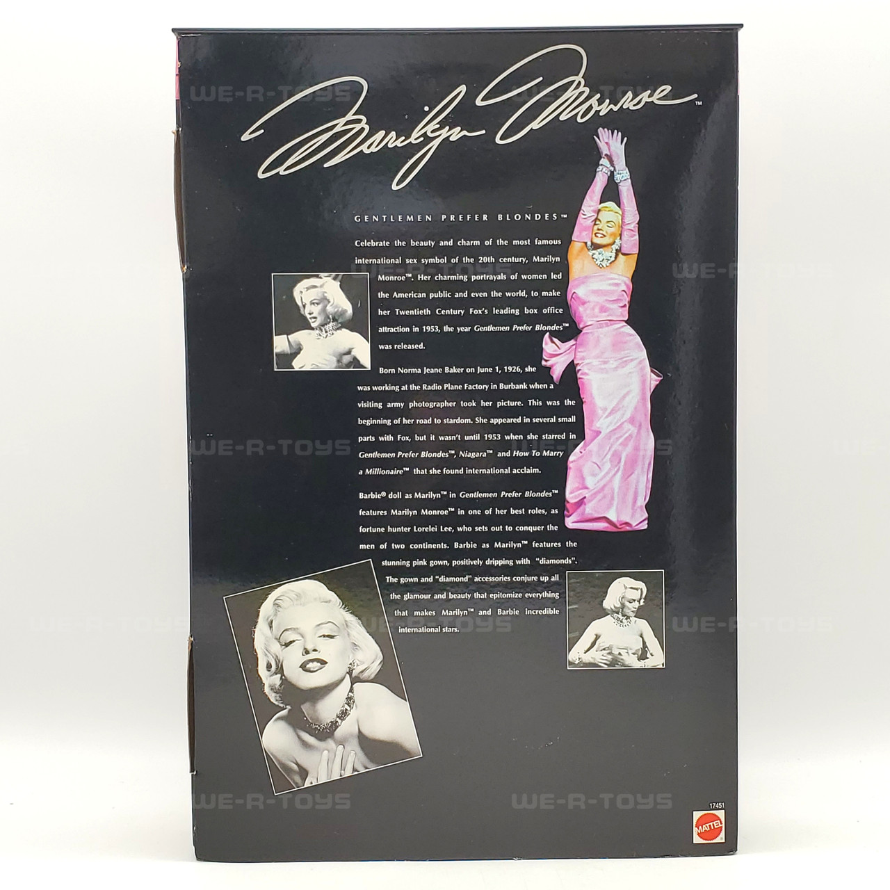 Barbie as Marilyn Monroe in Gentlemen Prefer Blondes Doll Mattel