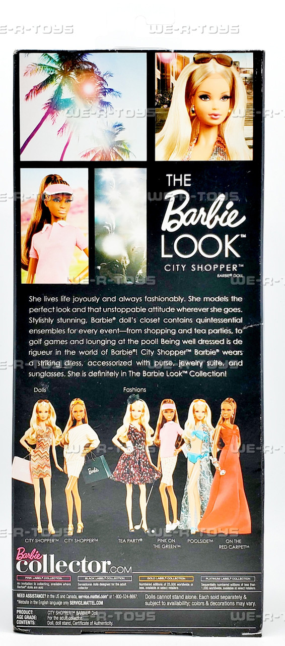 The Barbie Look City Shopper Black Label Doll 2012 Mattel X8256
