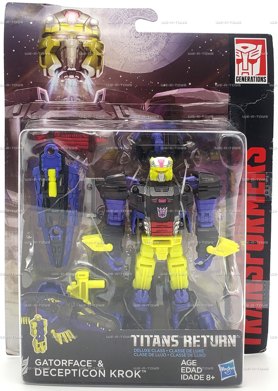 Transformers Titans Return Gatorface & Decepticon Krok Action