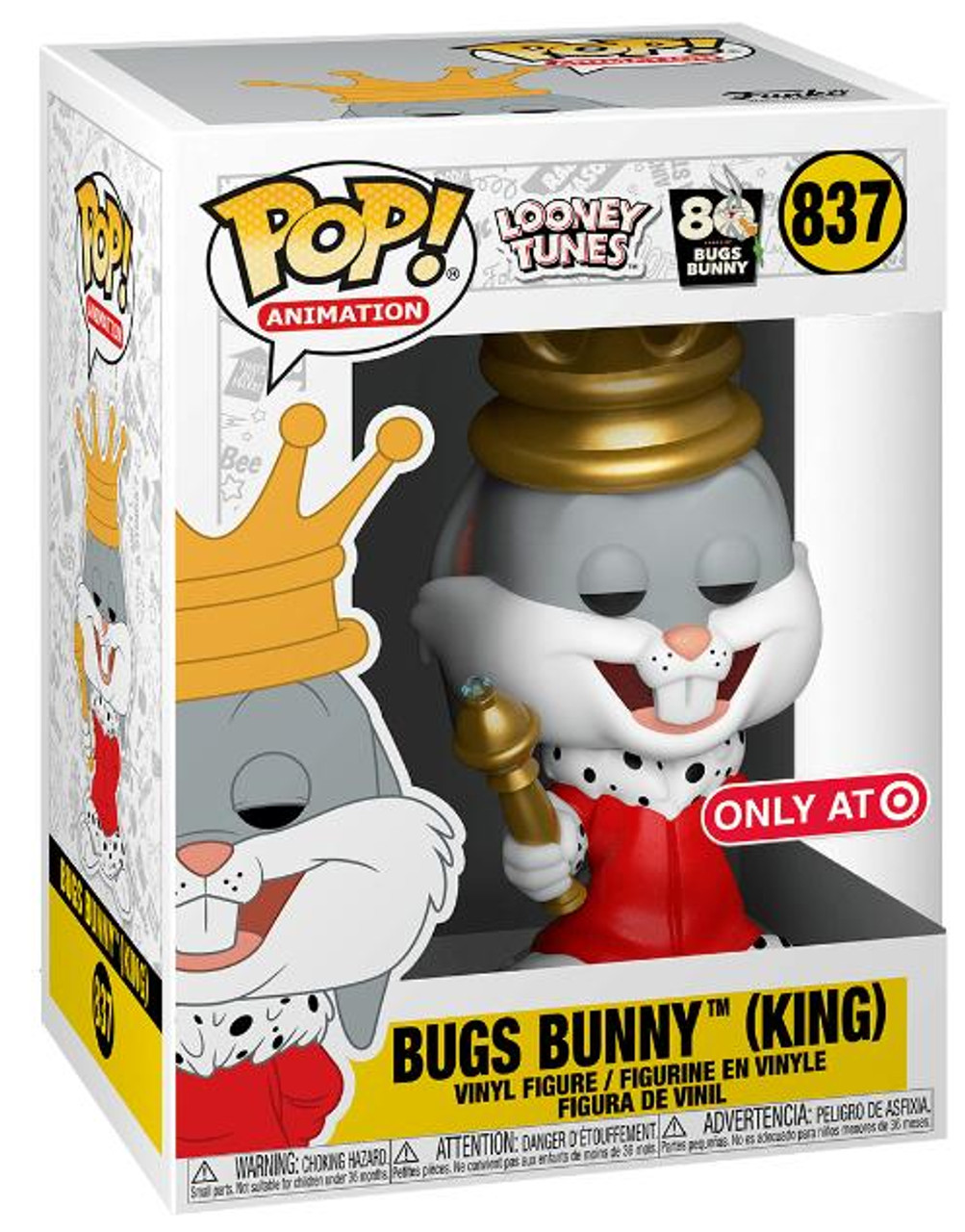 Funko Pop! Animation 837 Looney Tunes King Bugs Vinyl Figure Target  Exclusive