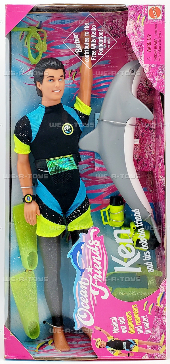 Barbie Ocean Friends Ken Doll His Dolphin Friend 1996 Mattel