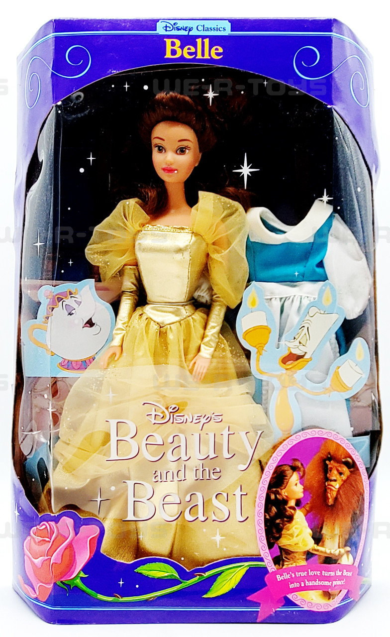 Disney Classics Beauty and the Beast Gold Gown Belle Doll 1991 Mattel 2433 - We-R-Toys Disney Classics Beauty and the Beast Gold Gown Belle Doll 1991 Mattel 2433 - We-R-Toys