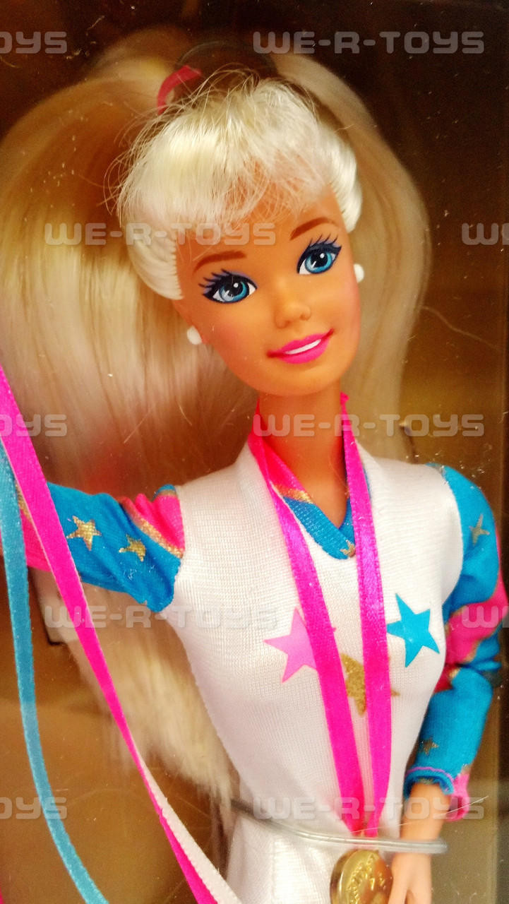 Super Gymnast with Tumbling Ring Barbie Doll 1995 Mattel #15821