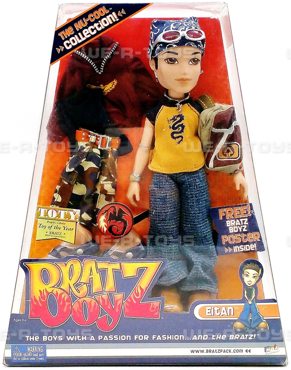 Boyz Boy Bratz Doll Dylan The Nu-cool Collection Brown Hair 2003